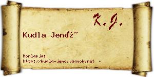 Kudla Jenő névjegykártya